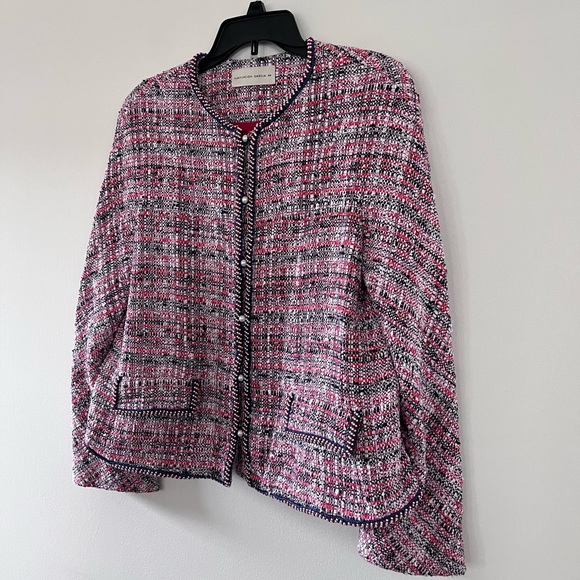 PURIFICACION GARCIA pearl button multicolor boucle tweed jacket blazer M/L 44 EU - Picture 7 of 17